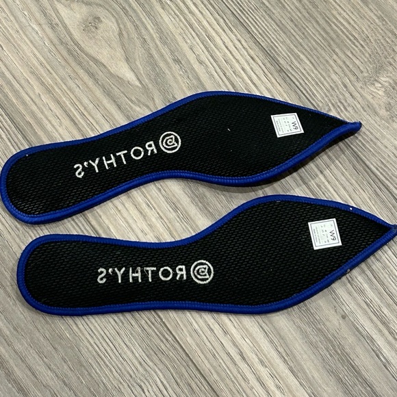 Rothy's Women's Flats in Black with Blue Trim - Picture 4 of 5
